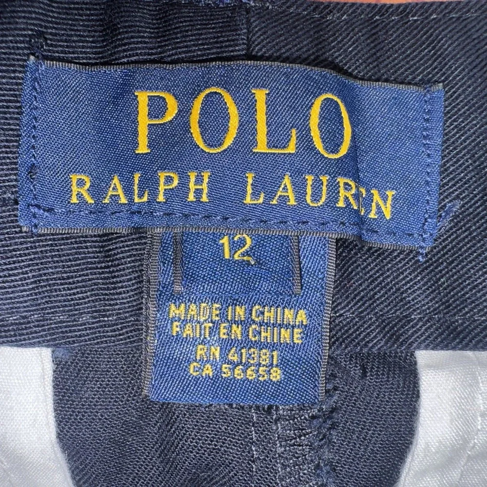 Polo Ralph Lauren Pants Youth Sz 12 Blue Navy Straight Leg Casual Chino